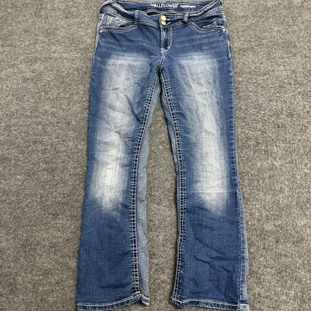 WallFlower Jeans Womens Size 11 Short Blue Luscious Curvy Fit Bootcut Denim